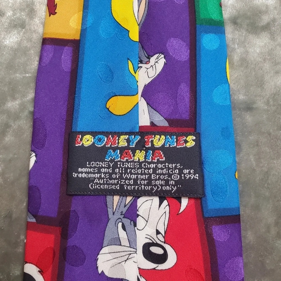 1996 Vintage Looney Tunes Mania Character Tie - Picture 4 of 5